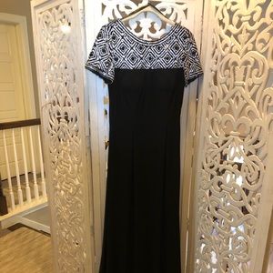Jovani black formal - black & clear crystal beads